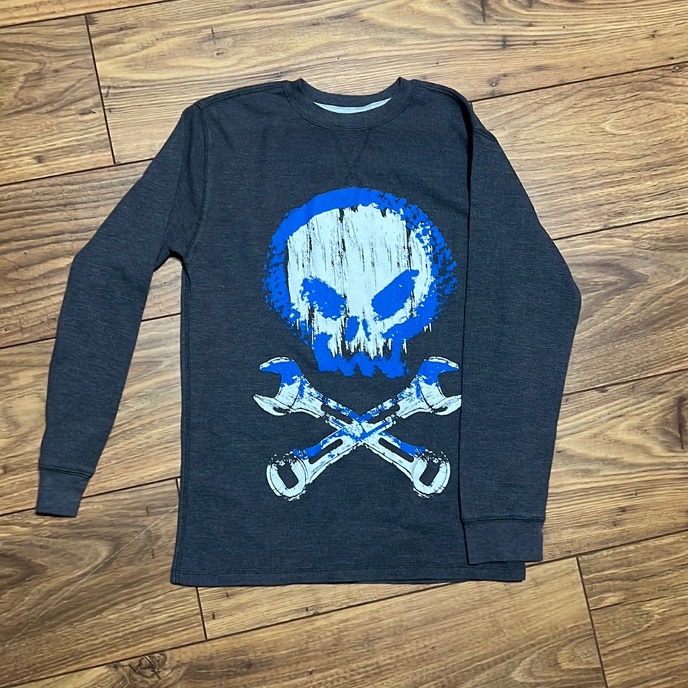 Boys XL Thermal Shirt With Skull